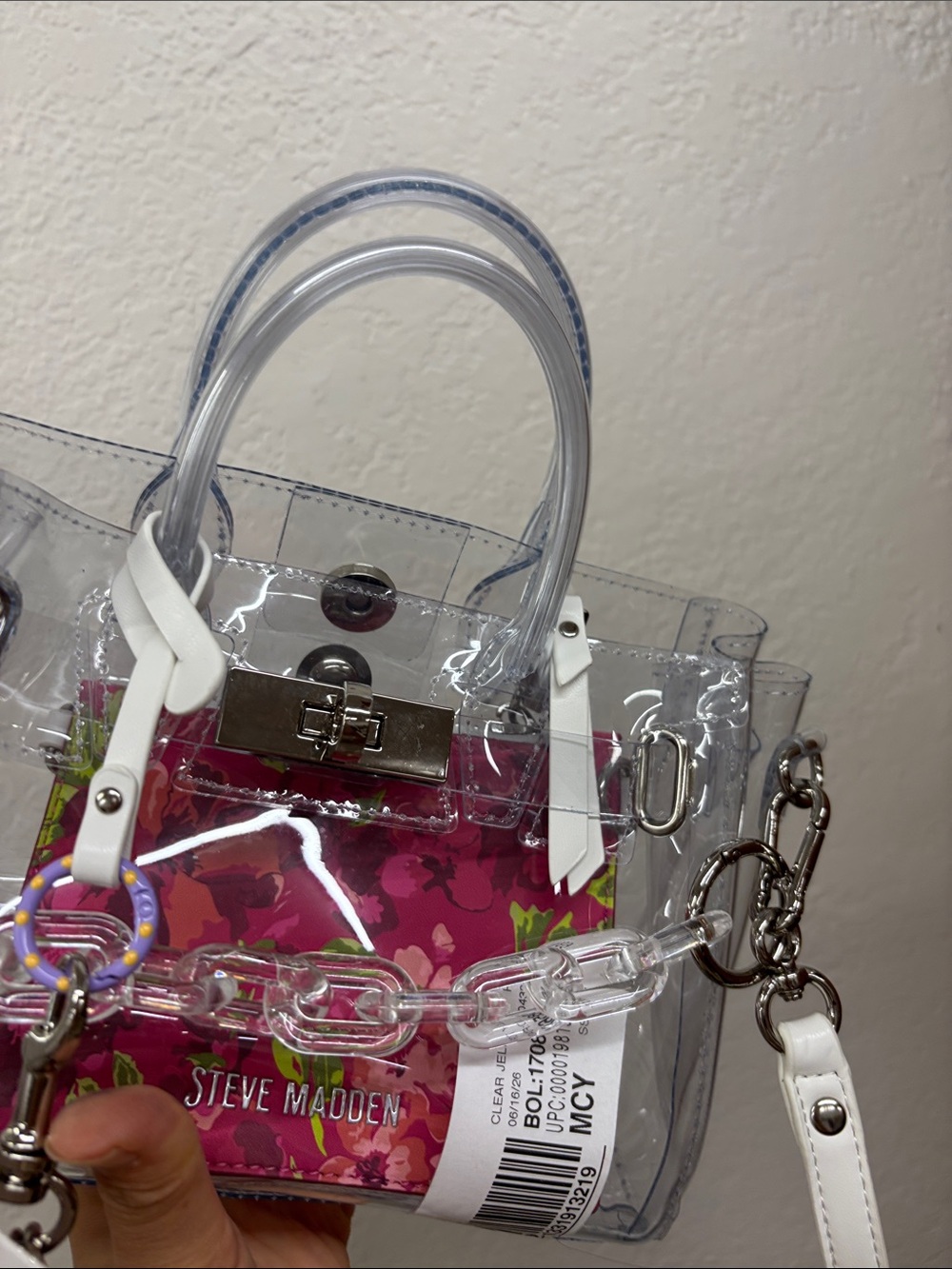 Steve Madden bgummy crossbody bag clear - Picture 7 of 16